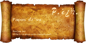 Papos Éva névjegykártya